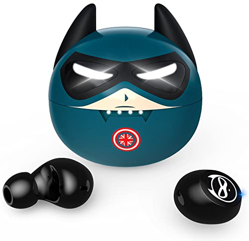 Auricolari Wireless, Cuffie Bluetooth 5.0 per iPhone Android con microfono IPX5 Cuffie intrauricolari impermeabili HiFi Stereo Touch Control Auricolari per Bambini Adulti (con 3 auricolari in S, M, L)