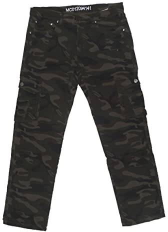 Fantasy Pantalone Mimetico Militare Uomo Tasche Cotone Fustagnetto Autunno Inverno (36 50 IT Uomo, Verde Scuro)