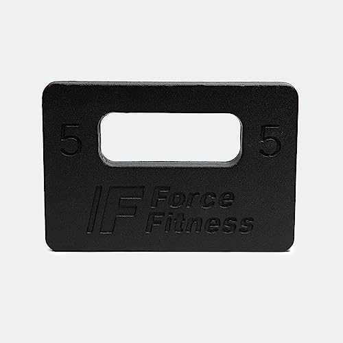 FORCE FITNESS Viktplattor i gjutjärn för ryggsäck ryggsäck, vandring, kondition, hemmagym, fitnessträningsplattor för ryggsäck, styrketräning, viktplattor, finns i 5 kg – 25 kg