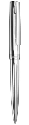 Otto Hutt Kugelschreiber Design 07, mit Schaft aus Sterlingsilber und Faden-Guilloche, Beschlagteile platiniert, 001-11421