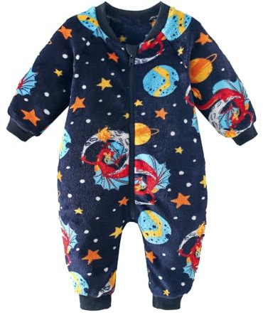 Overall Kleinkind Babystrampler Dick Schneeanzüge Cartoon Babykleidung Warm Strick Strampler Wärmer Langarm Trejacke Verdickte Einteiliger Anzug Herbst-Winter Strampelanzug Bequemer Mädchen Jungen