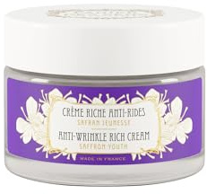 Panier des Sens - Rich Anti-Aging Face Cream - hyaluronsyra + saffranextrakt - anti-rynk och lyft - ansiktsvård för kvinnor - ansiktskräm 95 % naturliga ingredienser - 50 ml