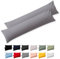 Blumtal Seitenschläferkissen Bezug 40 x 145 (2er Set Kissenbezüge) - Grau - 100% Baumwolle, Oeko-Tex Zertifiziert, Kissenbezug für Seitenschläferkissen, Kissenhülle mit Reißverschluss