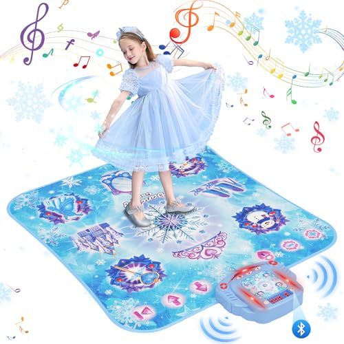 Surelect Dance Mat for 3-12 Year Old Girls, Electronic Dance Pad with 8 Button & Wireless Bluetooth, Music Dance Toy Birthday Xmas Gifts for Kids 3 4 5 6 7 8 9 10+ Year Old