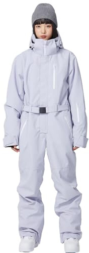 SnowElve Women's One Piece Ski Suit Waterproof Insulated Snowboard Snow Suit Winter Outdoor Snowsuit(T2371,pp,l)