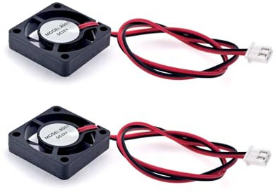 JZK 2PCS Mini Ventilador DC 12V 30x30x7 mm, 9000 rpm, 0.05A, 3007 Sin Escobillas 3cm para Placa Desarrollo, Tarjeta Gráfica, Impresora 3D