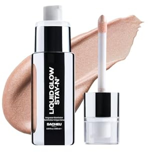 Sacheu Liquid Glow STAY-N Liquid Highlighter & Illuminator Makeup — 30ml Long Lasting Luminous Glow Lightweight Dewy Finish, Aura Glow