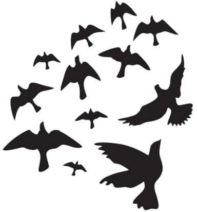 AUTSUPPL Sticker Mural Oiseau Noir Délicat Autocollant Décoratif Amovible pour Murs Portes et Surfaces Lisses Décoration Créative pour Salon et Boutique