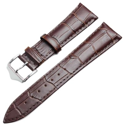HuanJ Klockarmband Mjuk Kalv Äkta Läder Klockarmband 18 19 20 21 22 24 Mm Klocktillbehör Klockor Armband