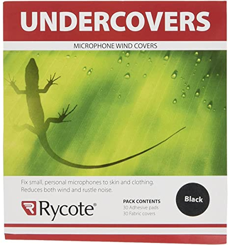 Rycote 065101 Undercover for Lavalier Microphone - Black (Pack of 30)