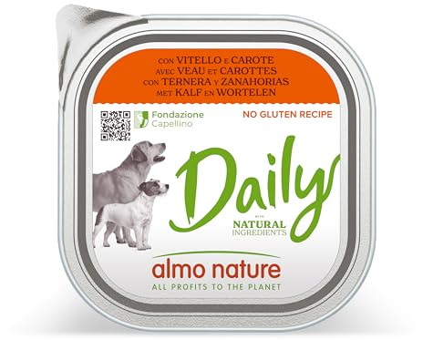 Almo Nature Daily Hundefutter mit Kalb und Karotten (9 x 300 g)