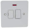 Schneider Electric Ultimate Flat Plate - Switched Single Fused Connection Unit with Neon Indicator, 13A, GU5211WPW, Painted White with White Insert