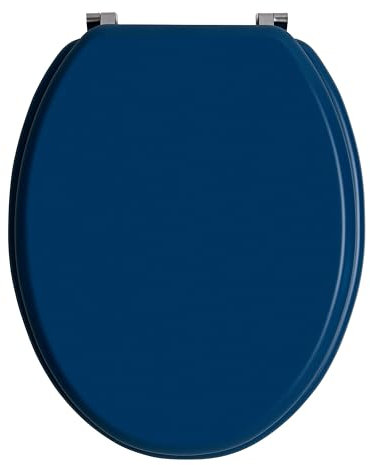 Wirquin 20722726 Abattant wc Woody avec charnières en inox, bleu