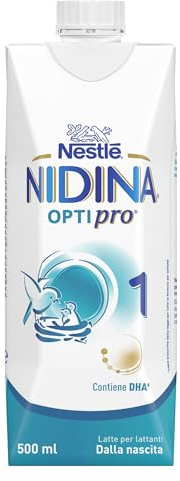 NESTLÉ NIDINA Optipro 1 Latte per Lattanti Liquido dalla nascita, 12 Brick da 500ml (6L)