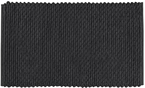 Kleine Wolke Badteppich Willow, Farbe: Schiefer, Material: 55% Polyester / 45% Baumwolle, Größe: 60x100 cm