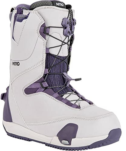 Nitro Damen Snowboards CAVE TLS '23 Step ON All Mountain Freestyle Freeride Schnellschnürsystem Boot Snowboardboot, Lilac-Purple, MP 24,5 // EU 38 // US 7