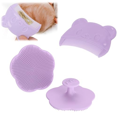 2 Stück Milchschorf Baby Entfernen, Milchschorf Kamm Baby Haarbürste Baby Babybürste, Haarkamm Mit Weichen Hilft Bei Der Sanften Massage Der Kopfhaut Für Neugeborene Und Baby