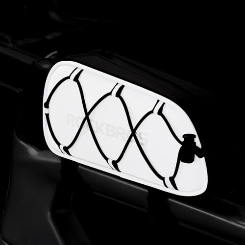ROCKBROS Fahrradtasche Fahrrad Rahmentasche Oberrohrtasche für MTB Rennrad E-Bike 1 L Vollständig Reflektierend Schwarz Silbrig