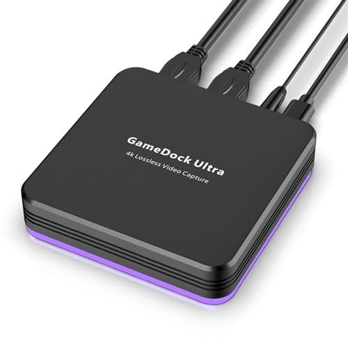 1 Pcs HDMI Game Capture Card, Live Stream and Record in 4K 30P or 1080P 120HZ,HD Video Pass-Through up to 240fps,Ultra-Low Latency
