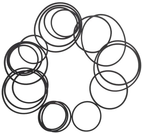 Gummi-Antriebsriemen für Walkmans und Video-Player, 20-teiliges Set, robust und stabil, gemischte Größen, 30–65 mm, Breite 1,2 mm, Riemen für tragbare Player