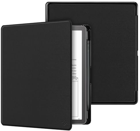 FINTIE Custodia per Kindle Scribe 10,2 Pollici (Modello 2024/2022) con Pen Holder - Sottile Leggero Protettiva Cover con Auto Sveglia/Sonno, Nero