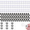 DXPETA 250PCS White Screw Caps, Polypropylene (PP), Round, Folding Screw Cover Cap, 5mm