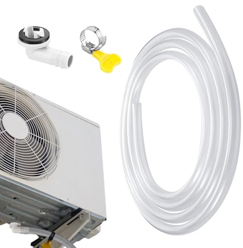 Tubo di scarico aria condizionata – Kit di tubi flessibili di ricambio per condizionatori da finestra | Tubo flessibile con morsetto e connettore, di scarico condensa per di raffreddament