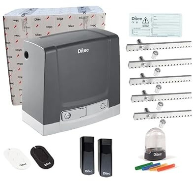 DITEC DITNEOS800GL KIT 24V CON OPERATORE NEOS 800G PER CANCELLO SCORREVOLO FINO A 800 KG 5MT CREMAGLIERA