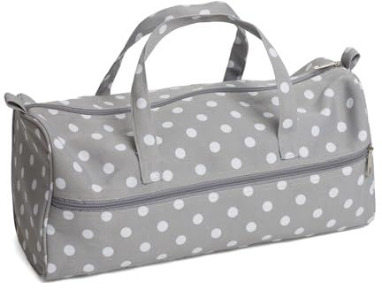 Hobby Gift Sac à Tricoter Exclusif, Tache Grise, 15x42x17.5 cm