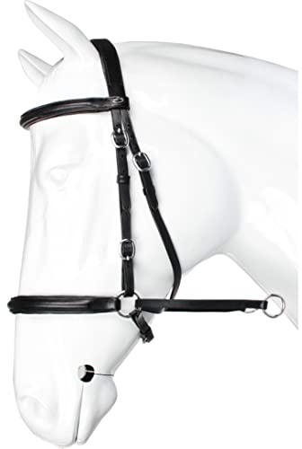 Horka Bitless Bridle Black/Silver Full