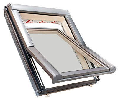 Roto Dachfenster aus Holz mit Eindeckrahmen und Wärmedämmung (54x74)