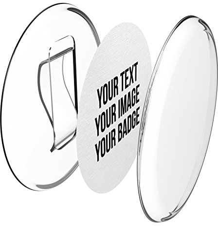 Clip-Buttons 56mm selber machen ohne Buttonmaschine (10 Stück) – Ansteckbuttons Set mit A4-Buttonpapier