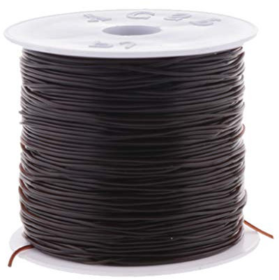 non-brand 49 Yards Elastisch Schmuckfaden Gummifaden Perlenschnur für Perlenschmuck Armbänder - Braun, 0.8mm