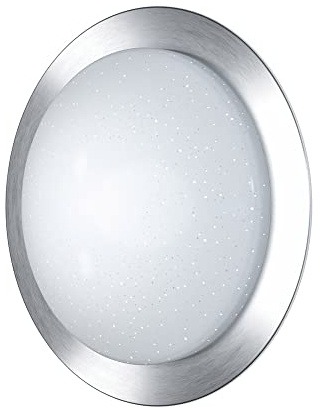 LEDVANCE LED Wand- und Deckenleuchte mit Sternenhimmel Optik für Innen, Lichtfarbe änderbar (2700K-6000K), Dimmen und Nachtlichtfunktion per Fernbedienung steuerbar, 580mm Durchm., ORBIS TRAY SPARKLE