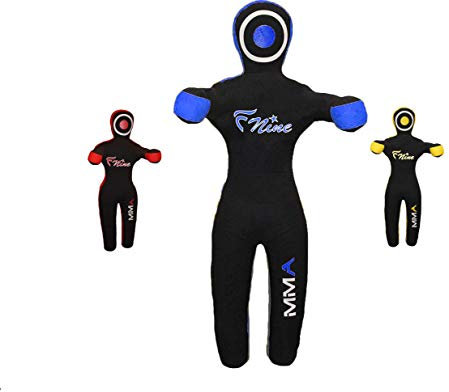 MMA Grappling Dummy, für Judo, Wrestling, brasilianisches Jiu Jitsu, Untersuchung und Werfen ungefüllt Canvas-Tasche (schwarz/blau, 70)