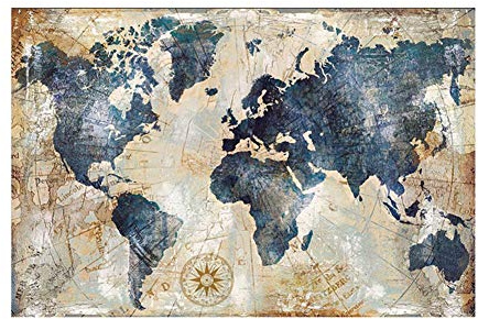 DIY 5D Diamond painting set vintage världskarta 25 x 30 cm (10 x 12 tum) Kompletta bilder full borr liten storlek kristall strass broderi korsstygn diamant målning konst hantverk för hus väggdekoration