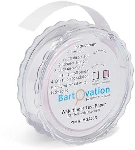 Papier de test de qualité pour tracer l'eau dans l'essence et les solvants [rouleau de 6,9 m]