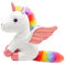 Heionia Einhorn Kuscheltier Plüsch Regenbogen Einhorn Plüschtier Einhorn Stofftier Plüsch Mädchen, 23CM(Weiß)
