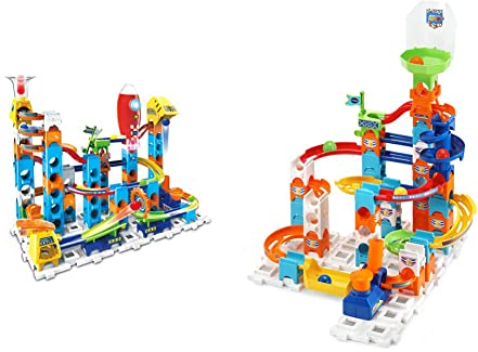 VTech Marble Rush - Rocket Set M100 E – Interaktive Murmelbahn mit spannenden Bahnelementen & Marble Rush - Adventure Set S100 – Interaktive Murmelbahn mit spannenden Bahnelementen