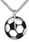 YFN Fußball Halskette Sterling Silber Niemals Aufgeben Anhänger Kette Kreuz Schmuck Fußball Liebhaber Geschenke für Damen Herren Mädchen Jungen Fußball Fußballspieler