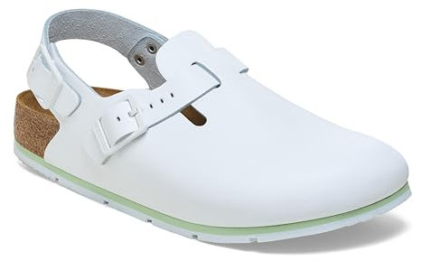 BIRKENSTOCK Tokio Pro Leder Clogs - Hochwertige Unisex Freizeit- und Berufsschuhe für Medizin, Gastronomie und Service, Farbe: White, Gr: 37