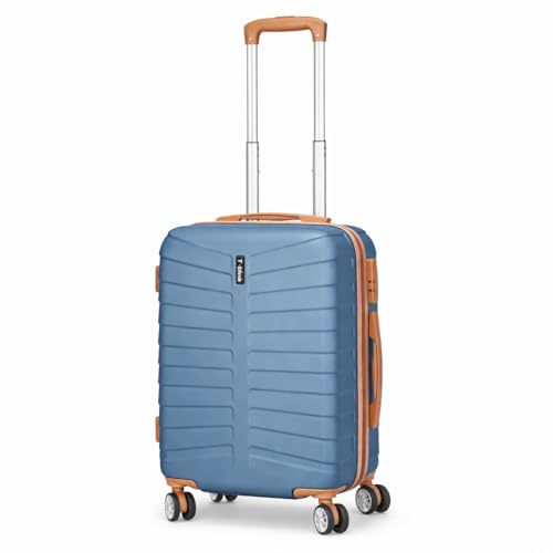 T-LOVENDO.ES Maleta de Cabina 55x34x23 | Viaje Equipaje de Mano avión | 4 Ruedas giratorias | Material ABS Ligero Semirígida | Candado o Cerradura combinación (Azul Marino)