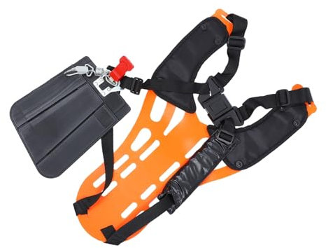 TOYANDONA 1pezzi Cinghia per Decespugliatore Realizzata in Acciaio Plastica e Imbottitura Comoda per Ridurre Affaticamento delle Spalle Adatta per Tagliaerba Decespugliatori e Altri Utensili