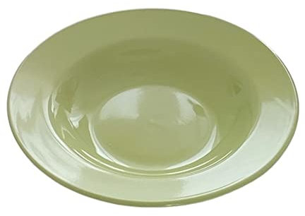 Piatti Piani Semplice ciotola for pasta verde piatto fondo in ceramica piatto fondo for casa ristorante bar insalatiera piatto da dessert tinta unita piatto di pasta piatto profondo rotondo Piatti da