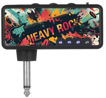ZIDDAR Amplificatore per cuffie per chitarra ricaricabile USB leggero per artisti rock classici che praticano amplificatore per cuffie per chitarra