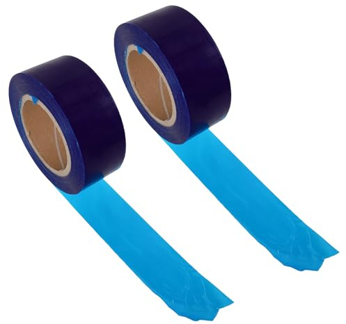 Cabilock 2 Rollos de Protector de llanta - Cinta Azul PE para Llantas de Coche - Tira Multiusos para Borde de neumático, película Protectora para buje - Cinta Protectora para vehículos, Bicicletas