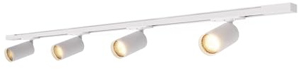 CALEX Sistema di binario LED, 2 m con 4 faretti GU10 orientabili, colore Bianco, plafoniera moderna