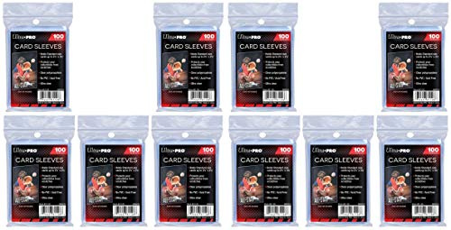 Coingallery Ultra Pro Soft Card Sleeves 100 pack 2 5/8 x 3 5/8 inches Standard Size Trading Card Games Clear (1000 (10 packs))