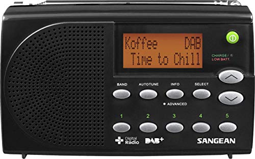 Sangean Tragbares Digital-Radio (LCD-Display, DAB+, FM-RDS) schwarz, DPR-65 DAB+