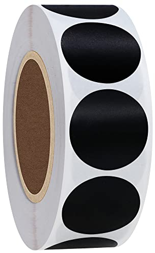 Hylabelest Farbe Codierung Dot Etiketten 25 mm, rund, natur Papier Aufkleber selbstklebend Label 1.000 Pro Rolle schwarz